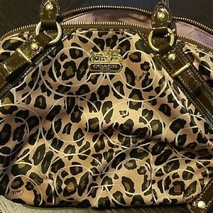 Leopard coach handbag